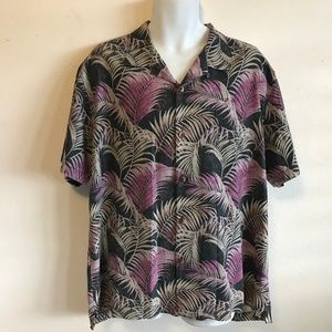 Vintage Tommy Bahama Hawaiian Shirt Purple Floral